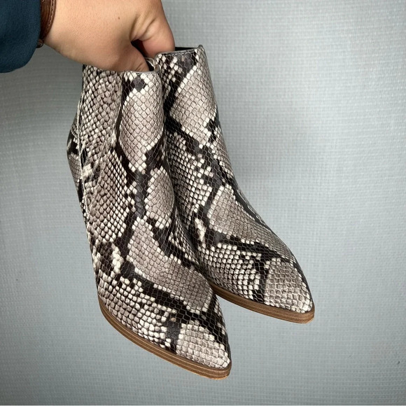Marc Fischer | Snakeskin Bootie Heels Woman's 8.5 - Picture 2 of 7